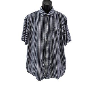 Tommy Bahama Island Modern Fit Men’s Blue Plaid Button Up Short Sleeve Shirt XXL